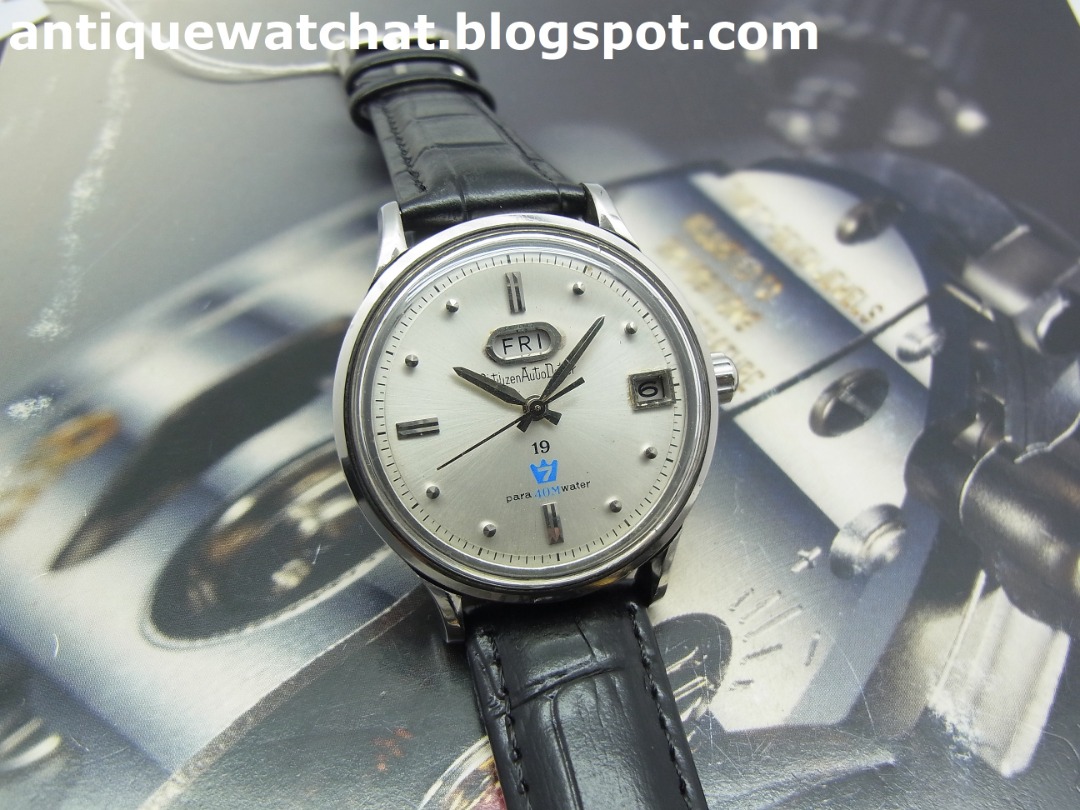 CITIZEN AUTO DATER PARA 40M WATER 19 JEWELS AUTOMATIC 1965 s Men s Fashion Watches Accessories Watches on Carousell