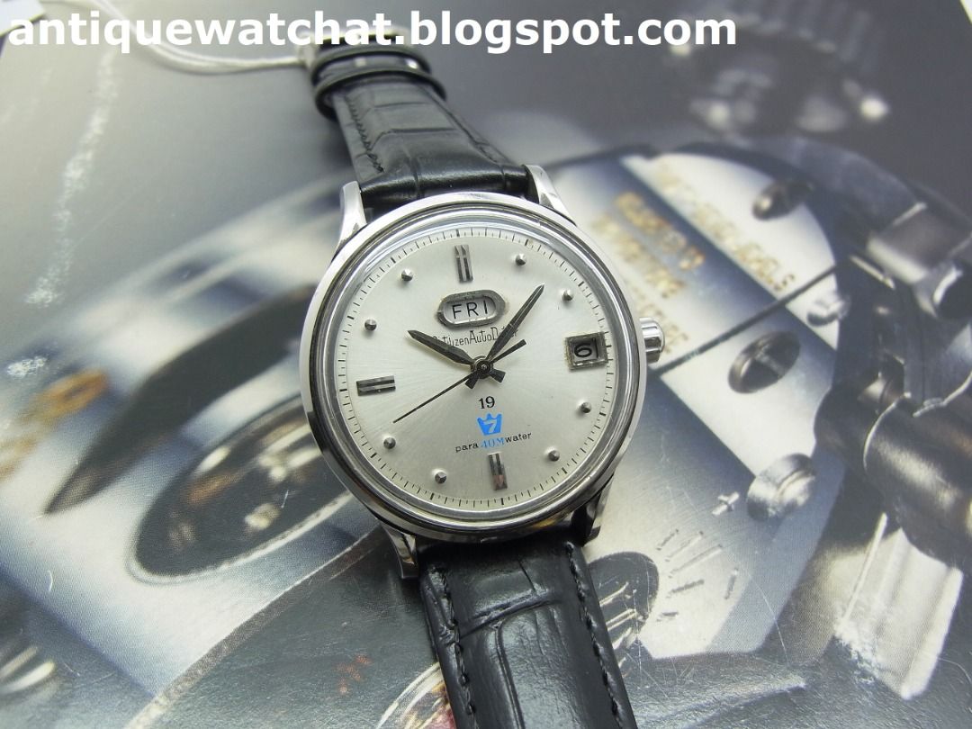 CITIZEN AUTO DATER PARA 40M WATER 19 JEWELS AUTOMATIC 1965 s