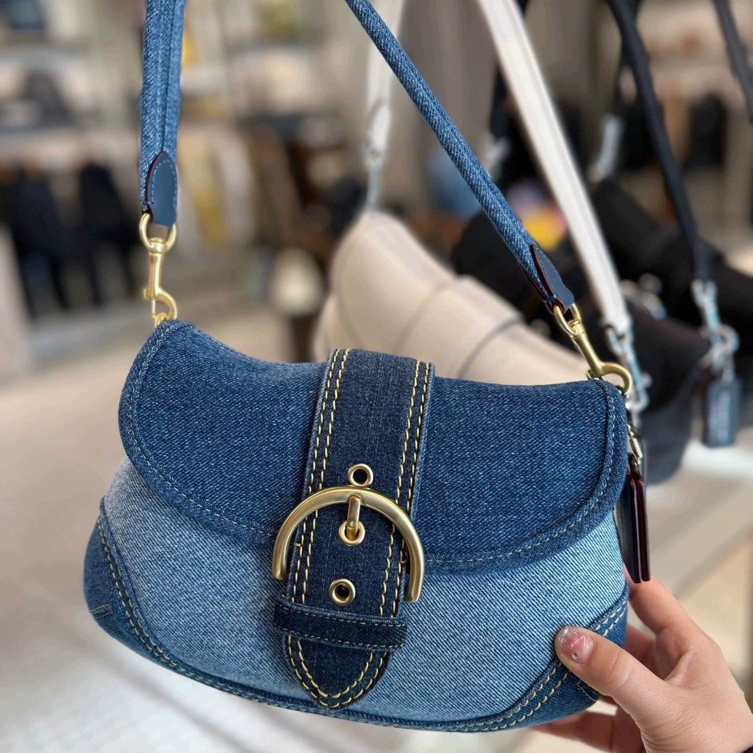 Coach soho denim shoulderbag slingbag, Luxury, Bags & Wallets on