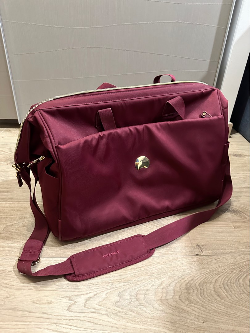 Delsey Maroon sling bag gym mummy bag Women s Fashion Bags Wallets Tote Bags on Carousell