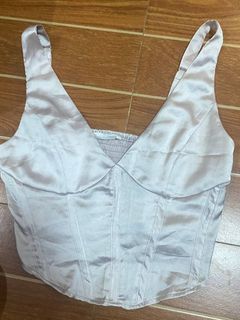 Elodie cropped satin corset top