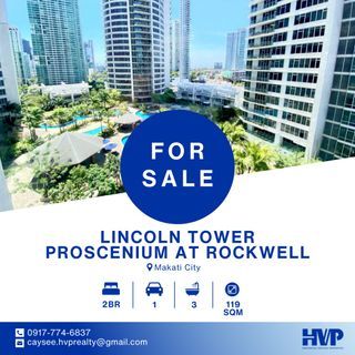 FOR SALE: Lincoln Tower at Proscenium - 2BR Corner Unit, Furnished, 118 Sqm., 1 Parking Slot, BGC