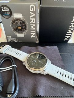 RUSH Sale Garmin Epix Pro Gen 2 47mm Sapphire White Watch - Like New 1 Week Old