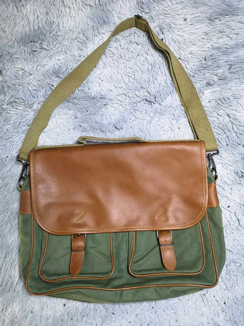 Canvas leather crossbody bag shop