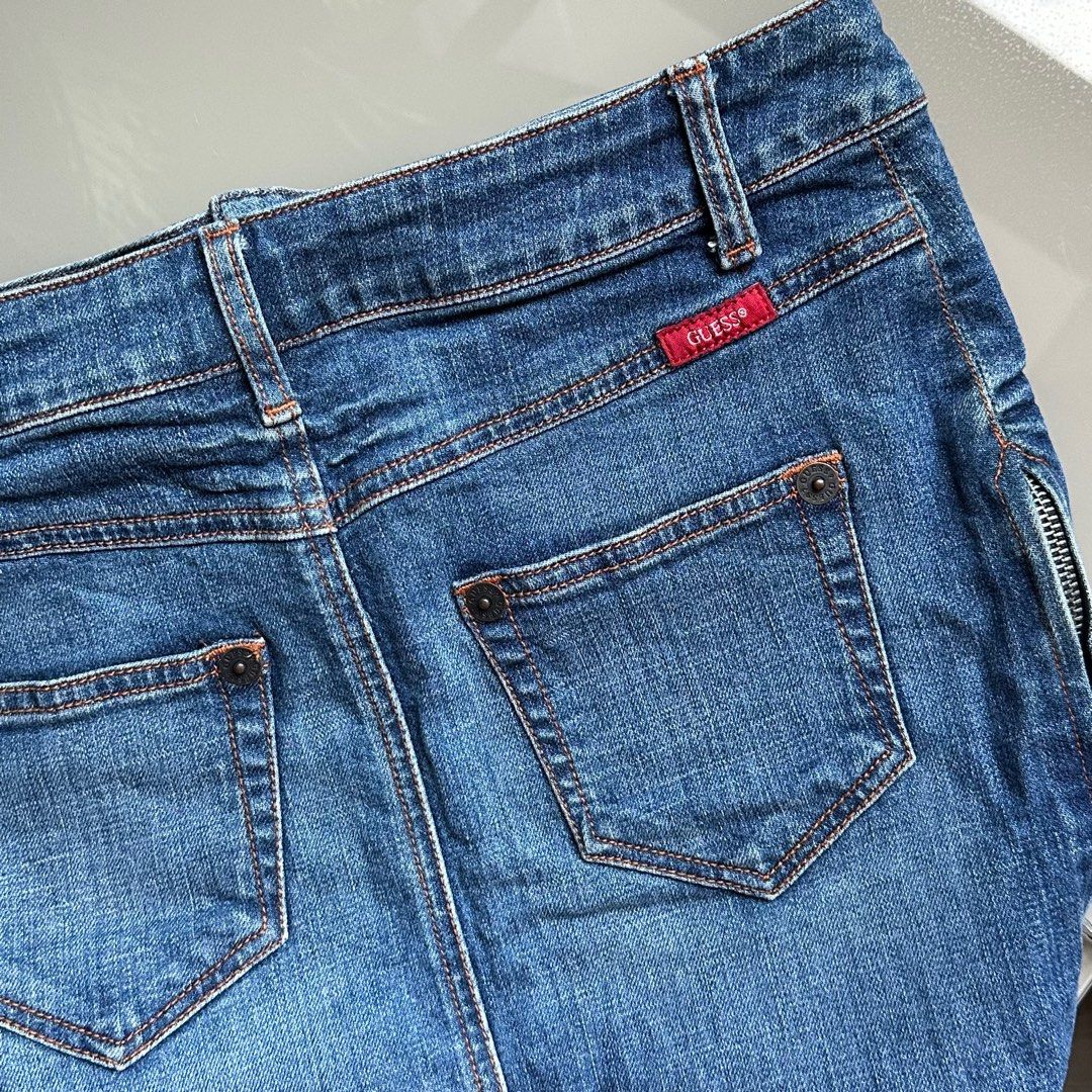 Vintage guess denim skirt hotsell