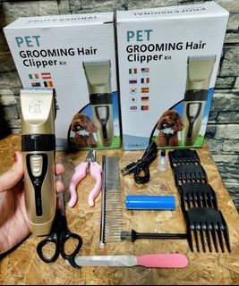 HEAVY DUTY PET GROOMING HAIR CLIPPER TRIMMER COMPLETE SET