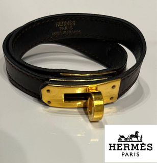 Hermes Double Bracelet Bangle Kelly Double Tour Vaux Swift