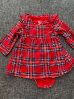H&M newborn red dress