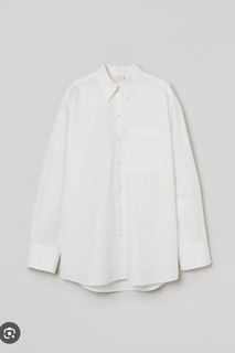 H&M Oversized Buttondown Longsleeves / Top - White