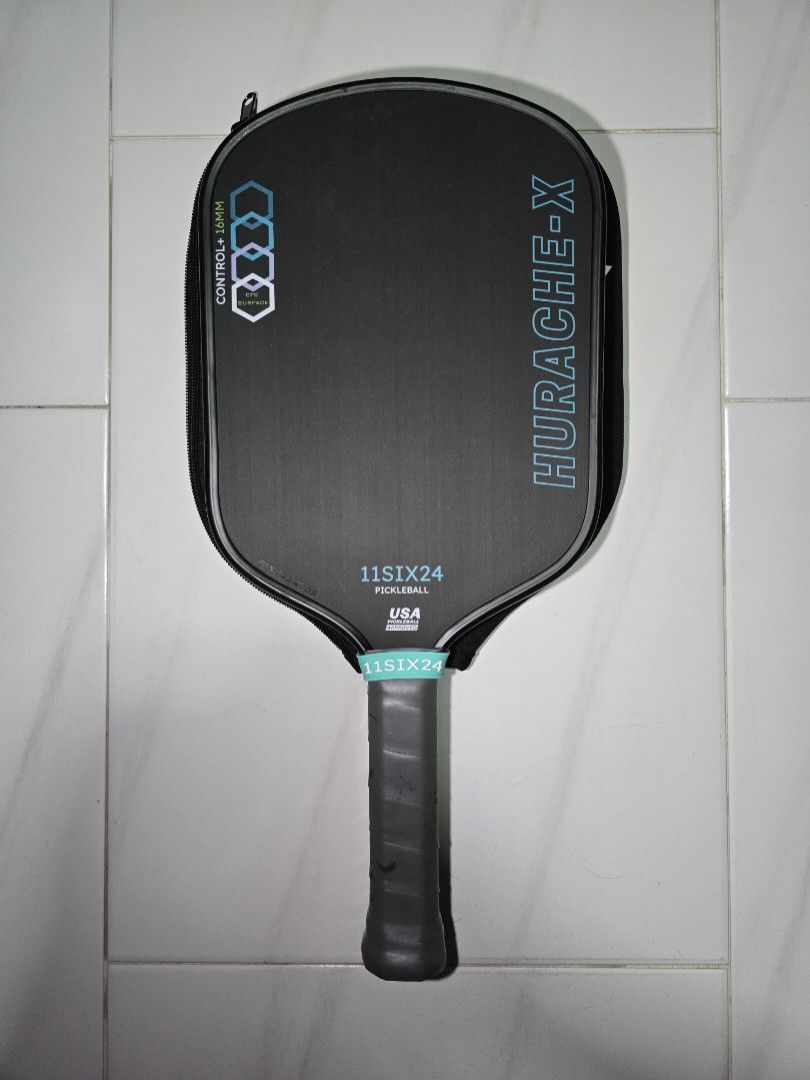 11SIX24 HURACHE - X PRO USED ピックルボールパドル 11SIX24 Hurache-X Control+ 16mm Pickleball Paddle, Sports