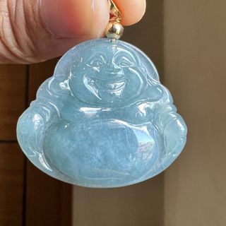 Icy Jade Buddha Pendant