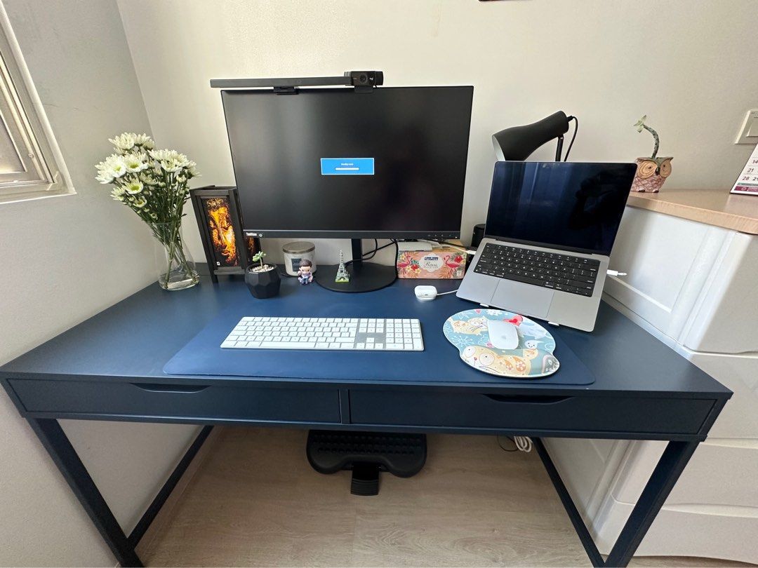 IKEA Study Table and Chair, Furniture & Home Living, Furniture, Tables ...