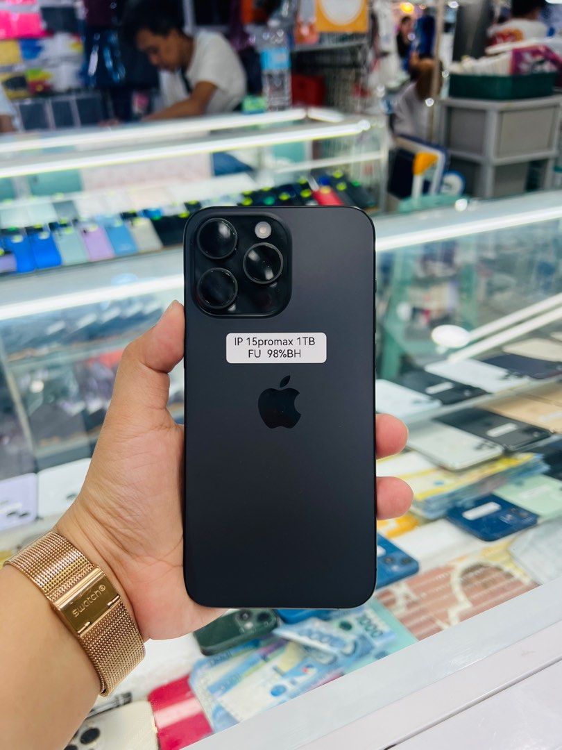 Iphone 15 Pro Max 1TB 98% batt Fu 95% makinis (Category: iPhone 15 Series) located in San Juan City. Submitted by javedsgadgetshop (Listing ID 1302024185, Image 1). Description: OPEN FOR INSTALLMENT VIA CREDIT CARD/GGIVES & SWAP/TRADE-IN! WE BUY AND SELL ( ANYKINDS OF UNIT BINIBILI PO NAMIN)! PTPA : Padelete po f bawal Read ❗️Onhand ‼️ Iphone 15promax •1TB •NTC Variant •98% batt health •Factory Unlock •95% Smoothness •No hidden issue | No Repaire