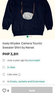 Issey Miyake camera tourist sweater by ne net plears please