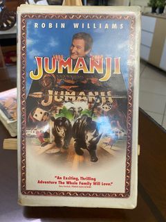 Jumanji VHS 1996 Robin Williams Clam Shell Slip Case Kids Family Adventure - Used Preloved