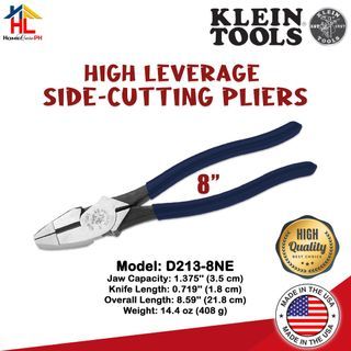 Klein Tools High Leverage Side-Cutting Pliers 8 / 9 inches
