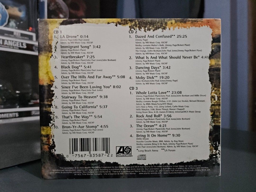 Led Zeppelin - How The West Was Won CD (Category: CDs & DVDs) located in Pasig City. Submitted by john_carlor315 (Listing ID 1301906024, Image 2). Description: Yung unang CD may scratches na, may problems dun sa last song pero tinry ko ulit irip ayun maayos naman Second at third disc minor scratches lang tas all goods nung pinlay. MOP: GCash MOD: Grab, Lalamove, any SDD, J&T Shipping shouldered by buyer DM me for more inquiries and pictures.