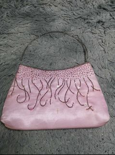 Light Pink Snap Closure Baguette Bag