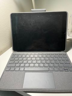 Logitech Combo Touch for iPad 7th, 8th, & 9th Gen , Keyboard Case with Trackpad, Wireless Detachable Keyboard, Soft Slim Cover, Adjustable Stand (920-009726)