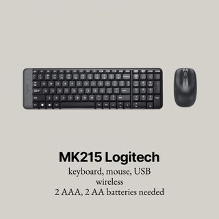 logitech mk215 wireless keyboard and mouse (w freebies)