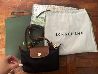 Longchamp mini pouch with strap