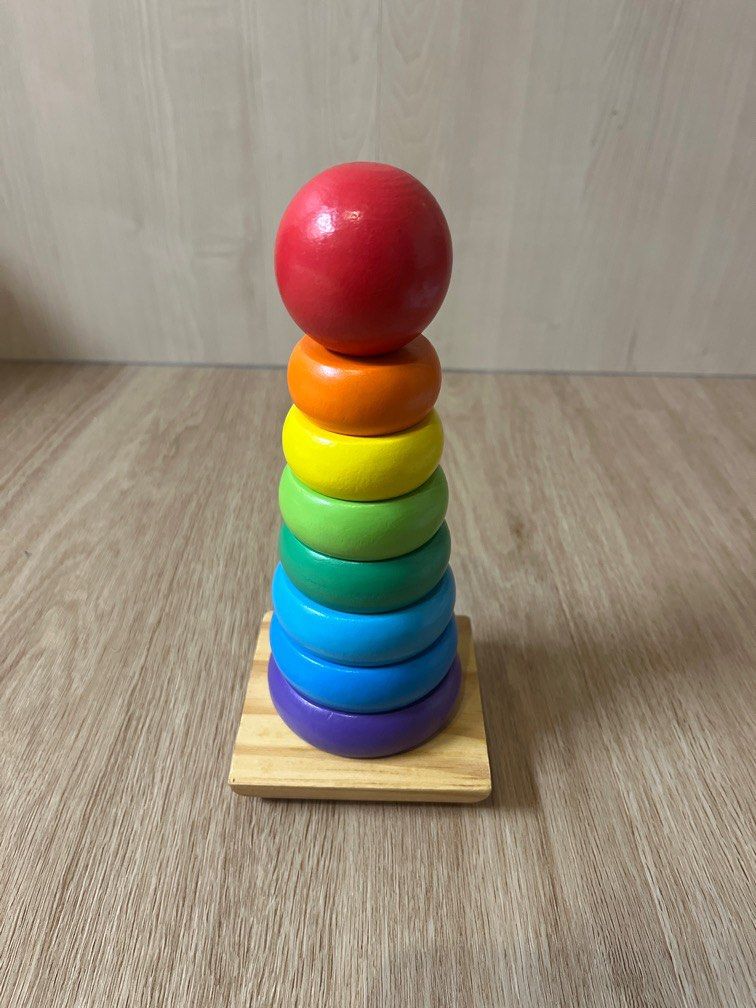 Melissa and Doug wooden stacking rings