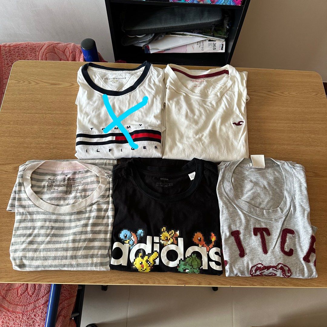 Men Tees T shirts Tommy Hilfiger Hollister Muji Adidas A F Fitch