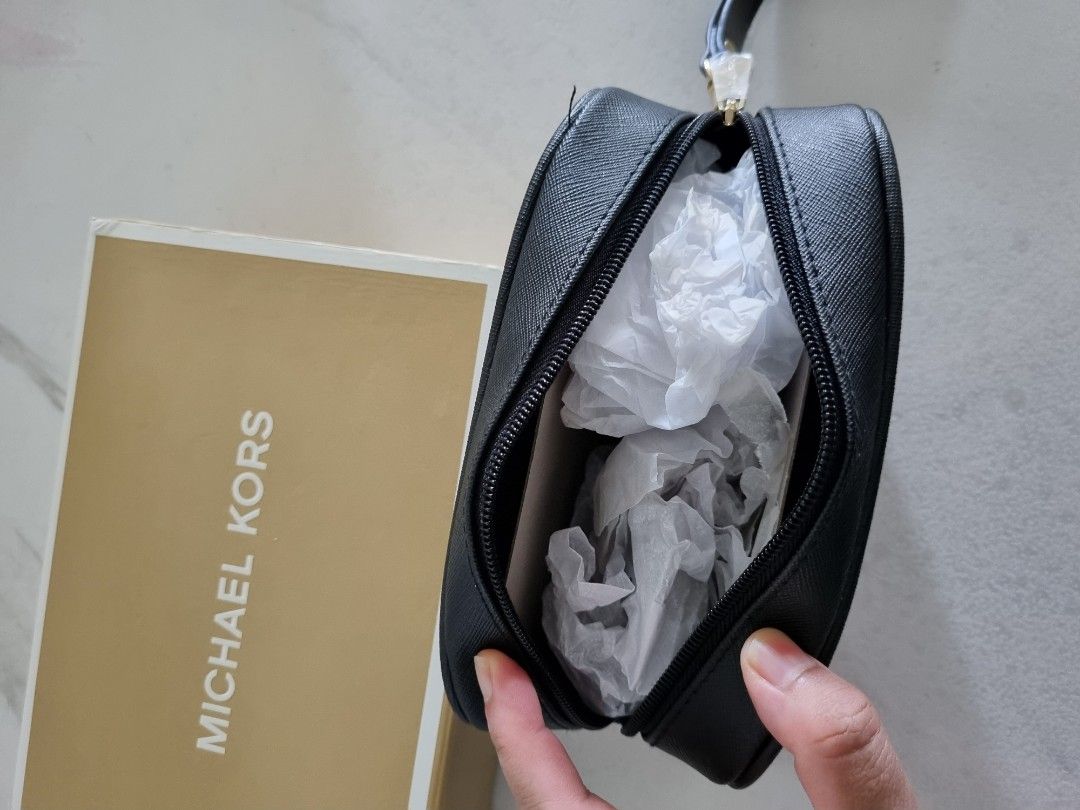 Michael kors black makeup bag online