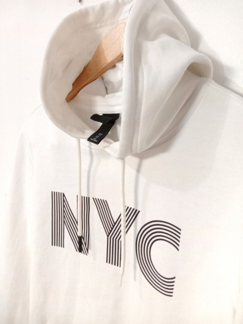 Original H M Hoodie Jacket White Men s Fashion Tops Sets Hoodies on Carousell