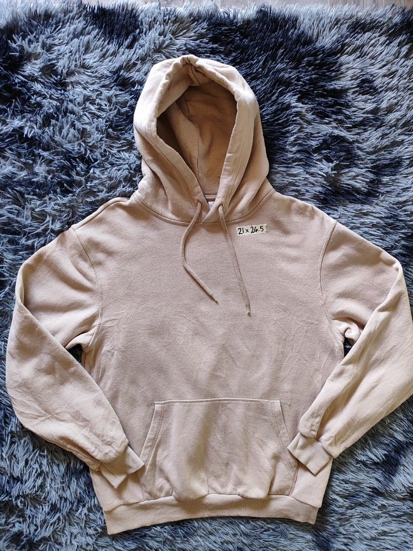 Plain cream hoodie sales