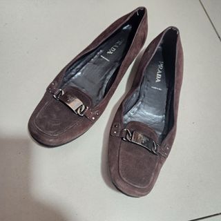 💯PRADA suede leather loafers flats (resoled) sz40
