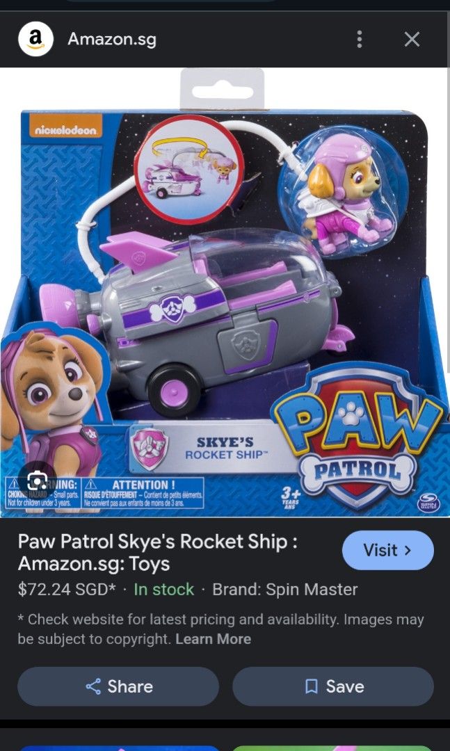 Paw patrol skye rocket ship new arrivals