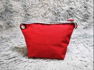 Red Zipper Canvas Mini Tote Bag