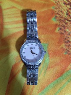 Relic by Fossil pink face stainless women's watch