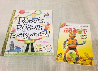 Robots, Robots Everywhere! Children's Book with Create Your Own Robot Sticker Activity Book
