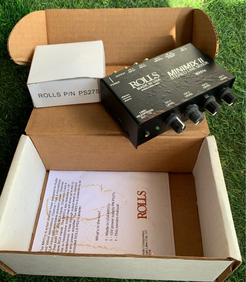 Rolls Stereo Line Mixer MX51s (Category: Portable Audio Accessories) located in Hilongos. Submitted by extragear (Listing ID 1302037286, Image 3). Description: Home used item, Made in USA.