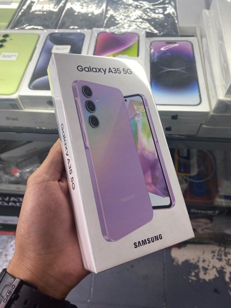 Samsung Galaxy A35 5G 8/256gb NTC (Category: Samsung) located in San Juan City. Submitted by rodelmarllemit (Listing ID 1301920989, Image 2). Description: Brandnew Samsung Galaxy A35 5G NTC Rom: 256gb Ram: 8gb Color: Awesome Lilac Mode of Payment: •Cash •Bank Transfer •GCash & Paymaya Installment: •Credit Card •Ggives Facebook Page: ASHLEY & LYN Facebook Page: JENNY TELECOM •Cash on Delivery •Shipping •Meet Up •Trade In You can visit our Physical