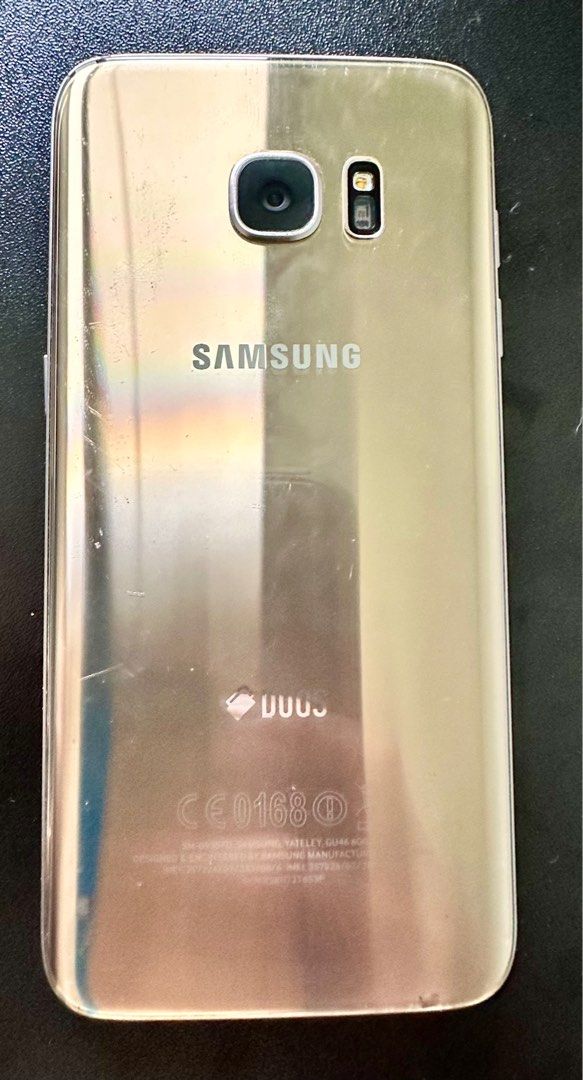 Samsung S7 Edge gold (Category: Samsung) located in Quezon City. Submitted by littleliv (Listing ID 1301866569, Image 3). Description: Defective touchscreen Selling for parts Still works well All original No charger 4gb ram Snapdragon 12MP camera Dual sim (or slot for micro sd up to 256gb) Pick up in Sgt Esguerra St., Quezon City.