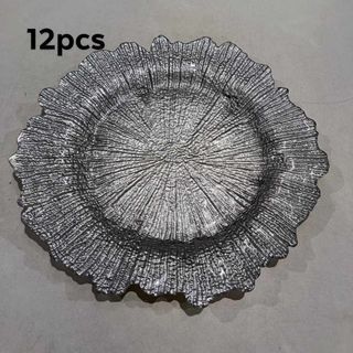 Silver Charger Plate Glass