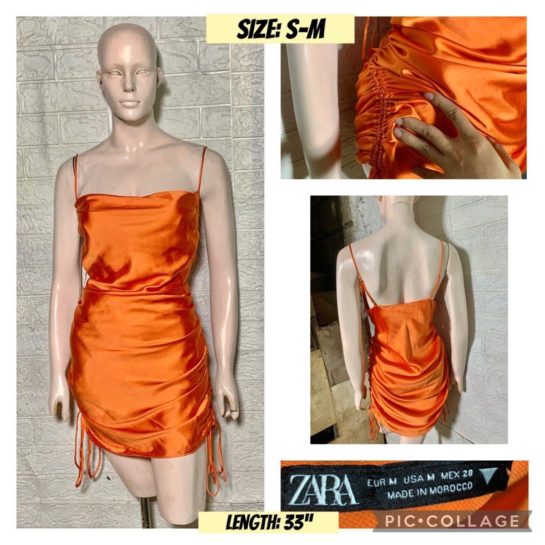 strapless open back dress Floral Lace Long Blouseon Sleeves Design Dress In Peach orange – CYLONDON main image 0