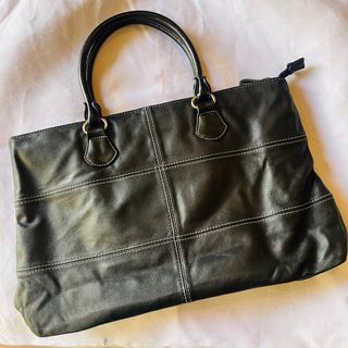 Softest! Quiet Luxury Black Leather Laptop Bag