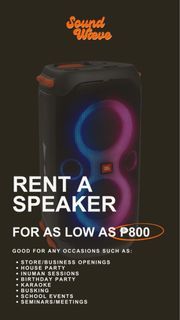 SPEAKERS for rent