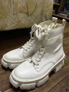 steve madden thora-p white combat boots