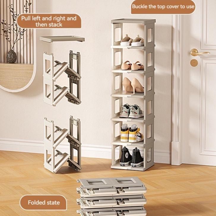 Sturdy Multilayered Shoe Rack Home Living Shoe Cabinet Single Column Shoe Storage Cabinet Stand Shoes Storage Rack Shoe Footwear Organiser