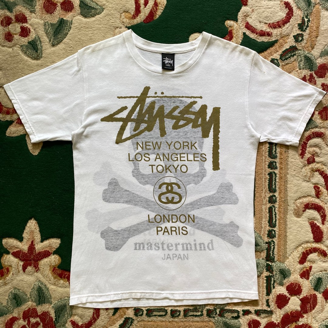 Stussy x Mastermind Japan Reversible White Tee Men s Fashion Tops Sets Tshirts Polo Shirts on Carousell