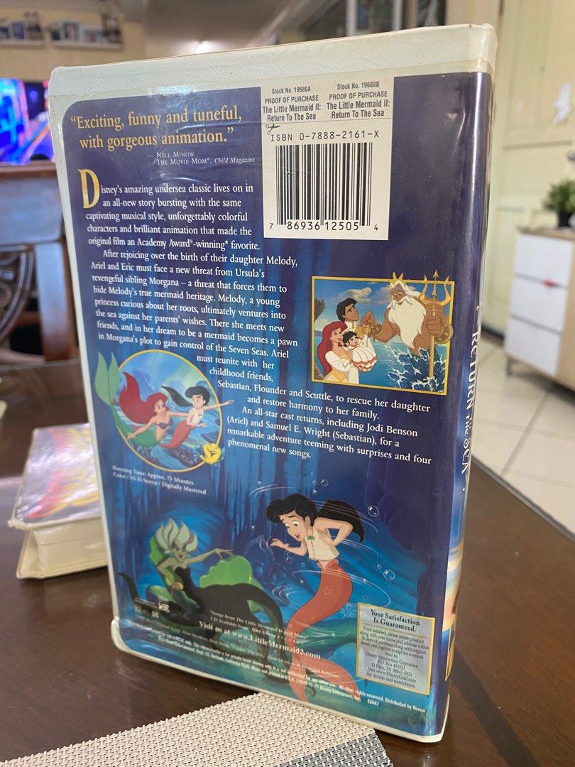 The Little Mermaid II 2 Return to the Sea VHS 2000 Clamshell Ariel Walt ...