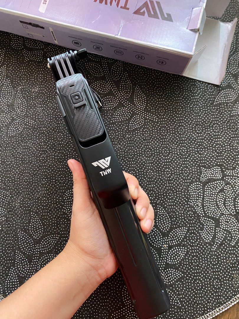 TNW S30 Tripod (Category: Tripods & Monopods) located in Manila. Submitted by declutterwithkath (Listing ID 1301929846, Image 1). Description: TNW S30 Four Corner Selfie Stick Tripod with Bluetooth Rechargeable Remote 360° Rotation Compatible withiPhone/Android/GoPro for Video Vlogging Brand new Rfs: i have another tripod.