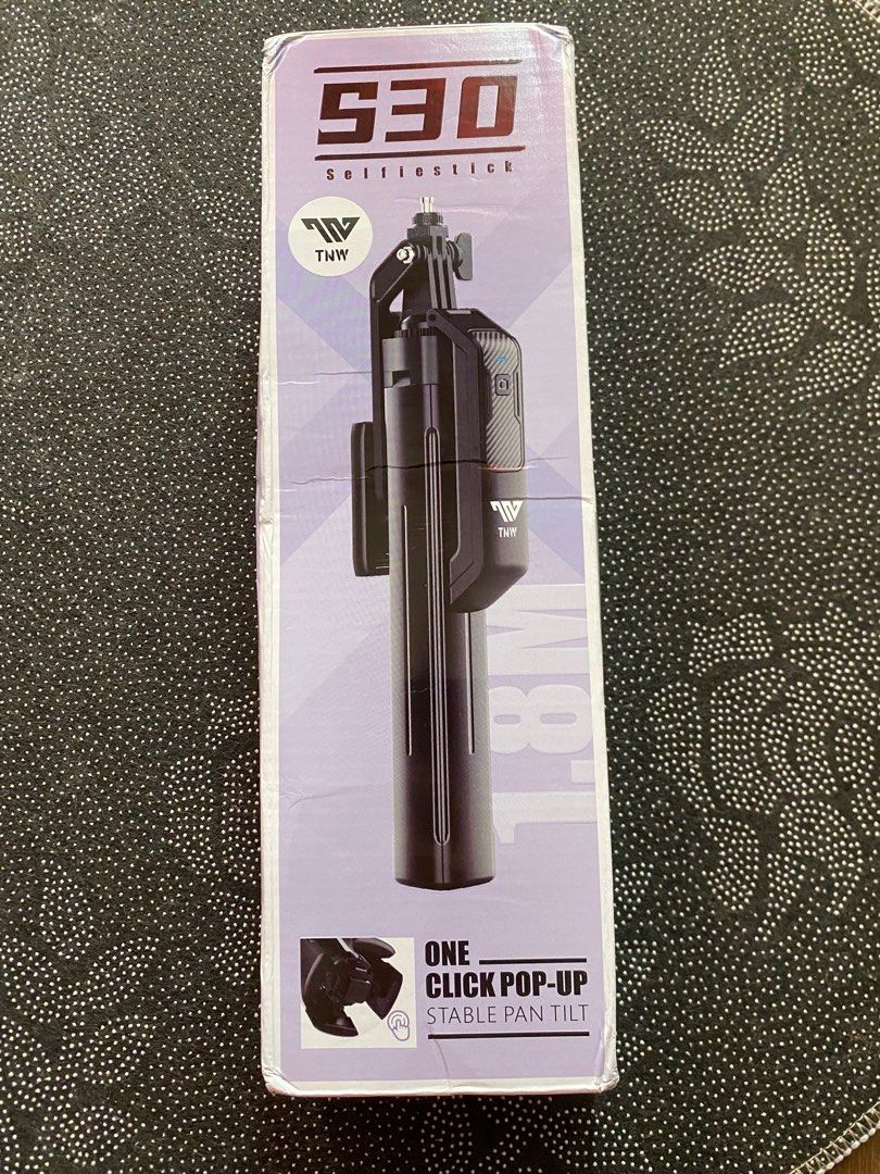 TNW S30 Tripod (Category: Tripods & Monopods) located in Manila. Submitted by declutterwithkath (Listing ID 1301929846, Image 2). Description: TNW S30 Four Corner Selfie Stick Tripod with Bluetooth Rechargeable Remote 360° Rotation Compatible withiPhone/Android/GoPro for Video Vlogging Brand new Rfs: i have another tripod.