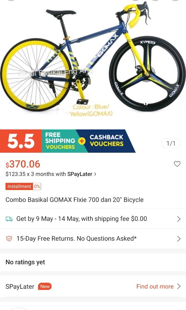 Basikal gomax price hotsell