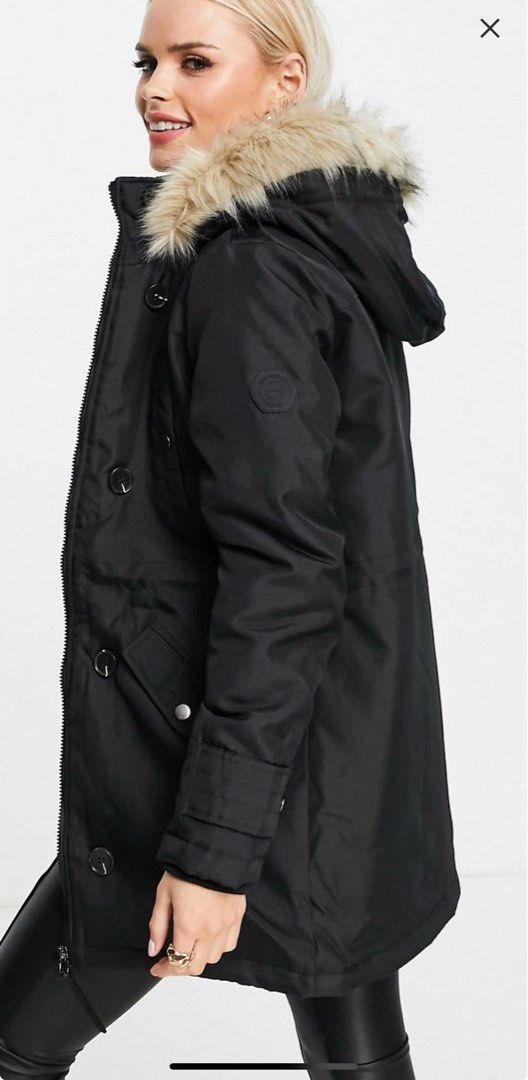 Vero Moda Petite Winter Jacket with Faux Fur